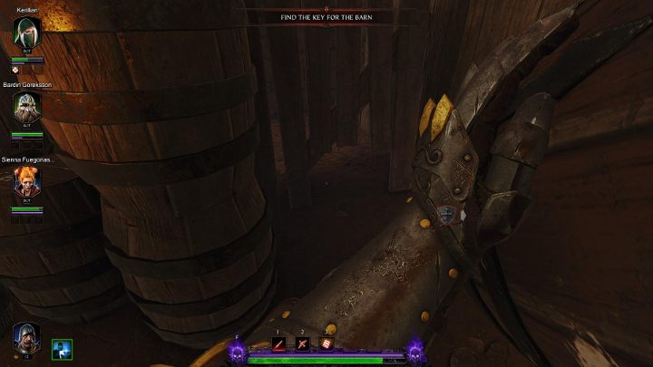 W piwnicy znajdziesz miejsce widoczne na obrazku - rzuć tam beczkę z prochem - Grymuary w akcie III gry Warhammer Vermintide 2 - Warhammer Vermintide 2 - poradnik do gry