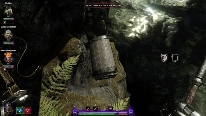Gdy zejdziesz na sam dół, skręć w prawo w wąskie przejście - odnajdziesz tam skrzynię z grymuarem - Grymuary w akcie III gry Warhammer Vermintide 2 - Warhammer Vermintide 2 - poradnik do gry