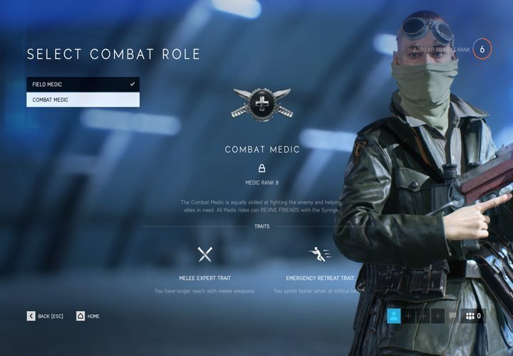 Archetyp Medyk Bojowy posiada 2 cechy - Ekspert od walki wręcz oraz Nagły Odwrót - Medyk - klasa postaci w Battlefield 5 - Battlefield V - poradnik do gry