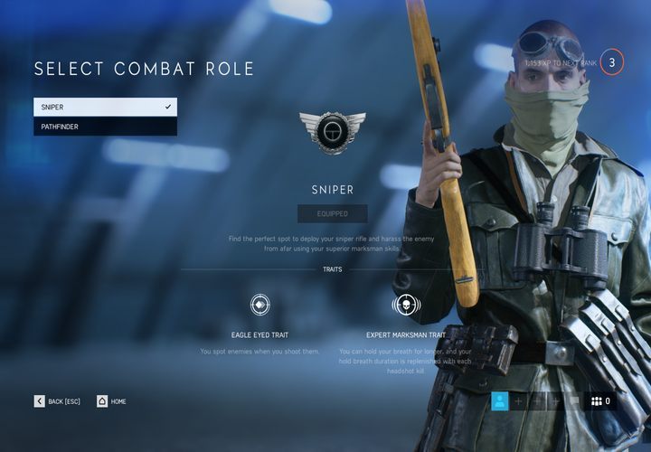 Archetyp Snajper posiada 2 cechy - Sokole Oko oraz Strzelec Wyborowy - Snajper - klasa postaci w Battlefield 5 - Battlefield V - poradnik do gry