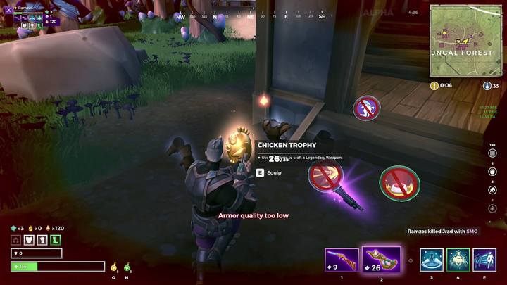 Z ciał pokonanych wrogów zbierzesz trofeum kurczaka. - Wybór miejsca do lądowania w Realm Royale - Realm Royale - poradnik do gry