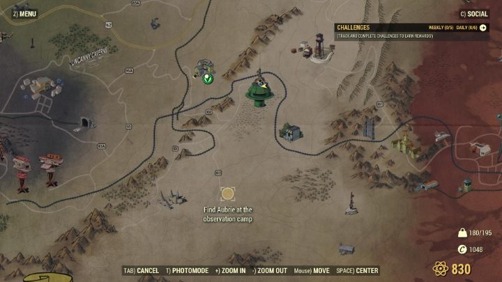 Na mapie zostanie oznaczony obszar do przeszukania. - Fallout 76 Wastelanders: Na stałe (Here to Stay) solucja - Fallout 76 - poradnik do gry