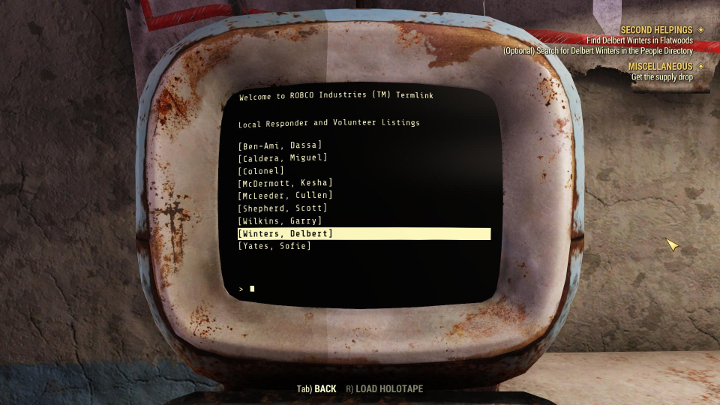 Zdobycie informacji o poszukiwanej osobie oznaczy jej lokalizacje na mapie. - Dokładka - Solucja do Fallout 76 - Fallout 76 - poradnik do gry
