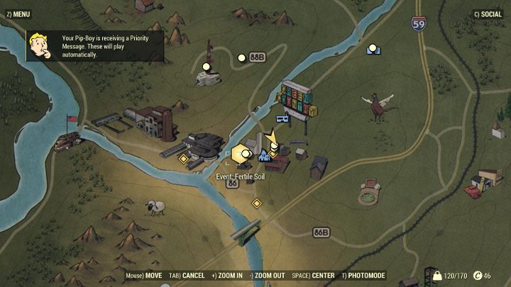 Wszystkie dostępne wydarzenia są oznaczone na mapie. - Czy w Fallout 76 są misje? - Fallout 76 - poradnik do gry