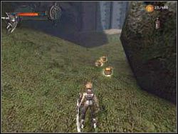 Nie podchodź jeszcze do stojących powyżej wartowników tylko skieruj się w lewo - THE ANCESTORS | JASNA STRONA | Enclave - Enclave - poradnik do gry