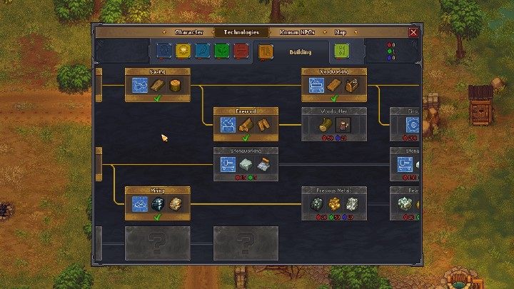 Aby jednak stworzyć Woodem plank oraz wood wedle musisz odblokować dwie technologie - firewood i woodworking - Jak odblokować skrót do miasta w grze Graveyard Keeper? - Graveyard Keeper - poradnik do gry