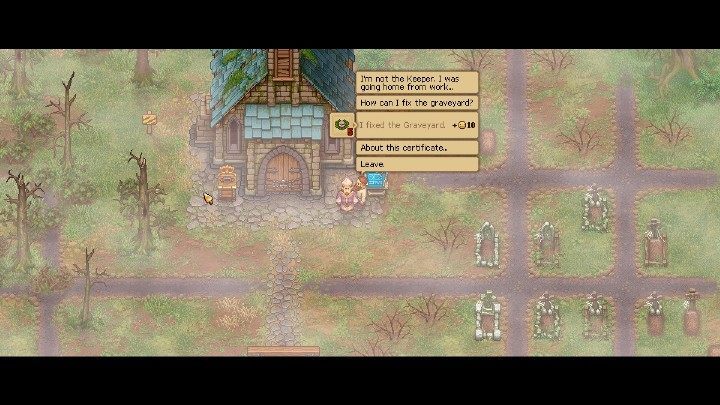 Swoje pierwsze surowce do naprawy dostaniesz do Episcopa - Jak rozbudować cmentarz w Graveyard Keeper? - Graveyard Keeper - poradnik do gry