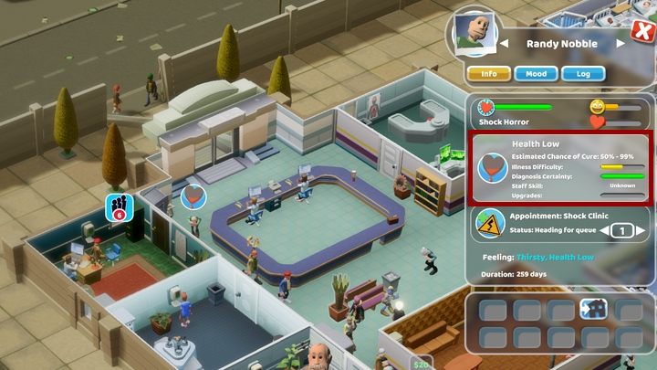 Drugą przyczyną zgonu jest natomiast niepowodzenie terapii - Dlaczego moi pacjenci umierają w Two Point Hospital? - Two Point Hospital - poradnik do gry