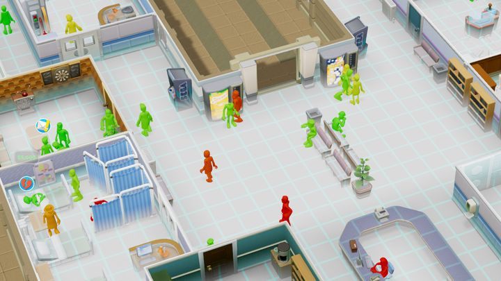 Nakładki ekranowe pozwolą ci na sprawdzenie ogólnego stanu jednego z wybranych parametrów. - Pacjenci w Two Point Hospital - Two Point Hospital - poradnik do gry