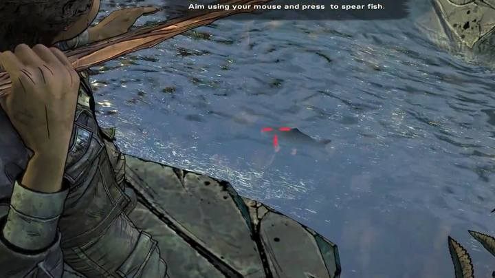 Jeśli nie spudłujesz, zdobędziesz trofeum - naciskaj przycisk tylko, gdy celownik zmieni kolor na czerwony - Rozdział 2 - Epizod 1 Done Running - Solucja The Walking Dead The Final Season - The Walking Dead The Final Season - poradnik do gry