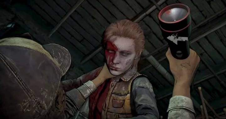 W piwnicy czeka cię liczne, lecz nie bardzo trudne QTE - Rozdział 3 - Epizod 1 Done Running - Solucja The Walking Dead The Final Season - The Walking Dead The Final Season - poradnik do gry