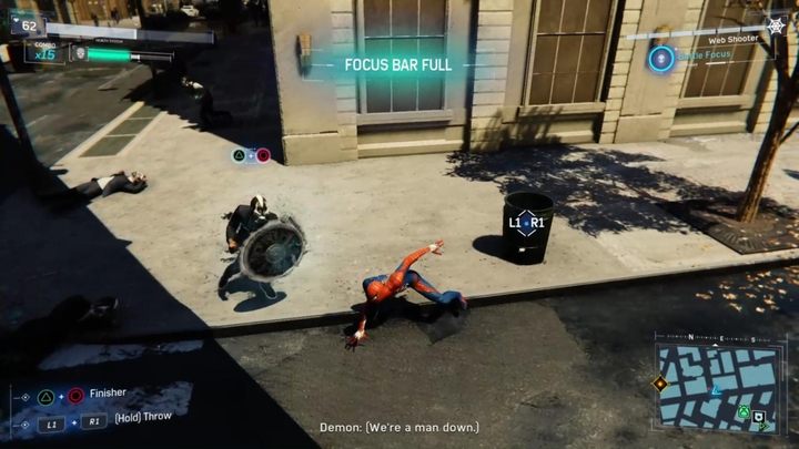 Wrogowie nie będą stać bezczynnie i również będą atakować cię, głównie z pomocą innych broni - Marvels Spider-Man: Podstawy walki - jak walczyć? - Marvels Spider-Man - poradnik do gry