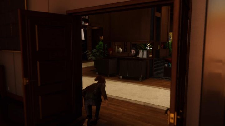 Wejdźcie do kuchni i spójrzcie tak, by widzieć sytuację w salonie - Marvels Spider-Man: Wstąp w me progi... (Step Into My Parlour...) - solucja, opis przejścia - Marvels Spider-Man - poradnik do gry