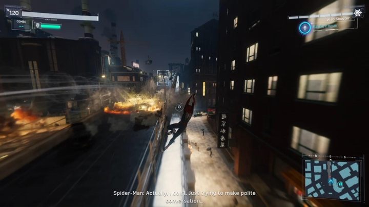 Gdy dotrzecie do znacznika misji, zobaczycie scenkę napadu w wykonaniu Shockera - jednego z ikonicznych wrogów Spider-Mana - Marvels Spider-Man: Szokujący powrót (A Shocking Comeback) - solucja, opis przejścia - Marvels Spider-Man - poradnik do gry