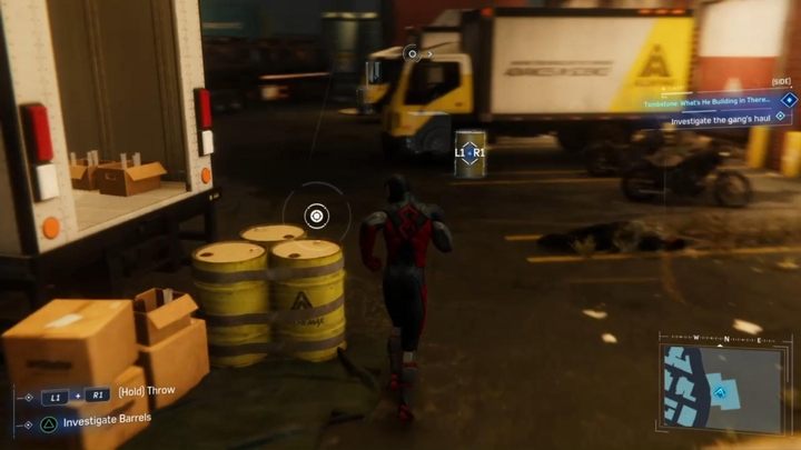 Rozpoczniesz misję na terenie magazynu - Tombstone: Co on buduje... - Solucja Marvels Spider-Man - Marvels Spider-Man - poradnik do gry