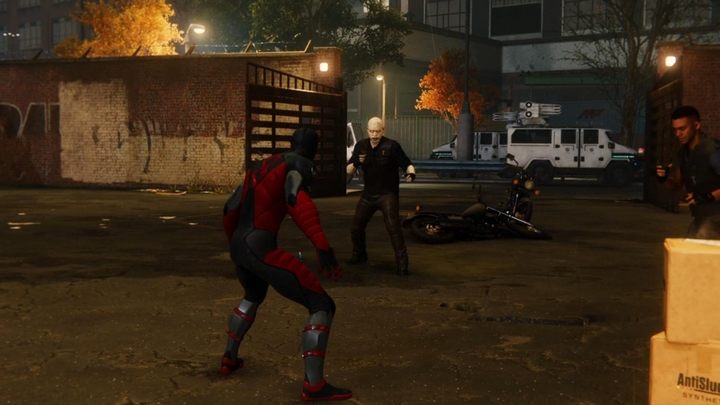 Po wstawce filmowej, pojawią się unikalni wrogowie - ludzie Tombstonea, które używają takich chemikaliów jak on - Tombstone: Co on buduje... - Solucja Marvels Spider-Man - Marvels Spider-Man - poradnik do gry