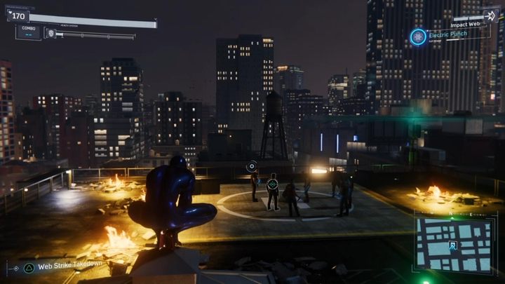 Po walce, zjawi się wrogi helikopter - pędź na dach budynku i pomóż bitemu policjantowi - Błąd: Nie znaleziono pliku - Solucja Marvels Spider-Man - Marvels Spider-Man - poradnik do gry