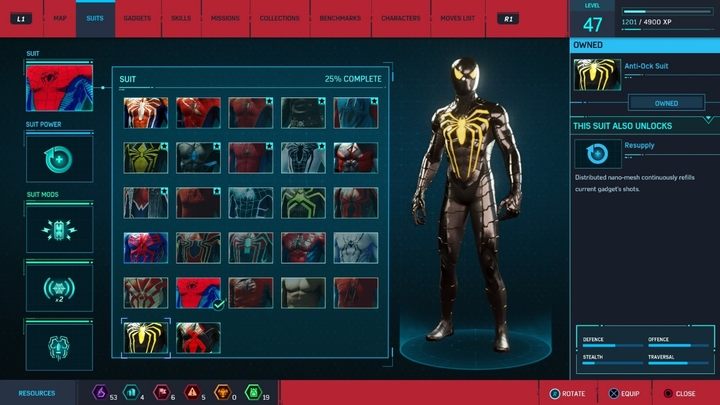 Koszt stworzenia: Kostium zostanie stworzony automatycznie, przed ostatnią misją w grze - Marvels Spider-Man: Wszystkie kostiumy bohatera - lista - Marvels Spider-Man - poradnik do gry