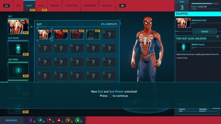 Aby stworzyć nowy gadżet, czy kostium, musisz wydać odpowiednią ilość żetonów - Marvels Spider-Man: Gadżety i kostium Człowieka Pająka - jak ulepszać? - Marvels Spider-Man - poradnik do gry