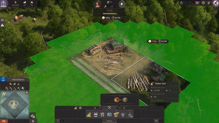 Kolejnym celem jest wybudowanie 2-3 chatek drwala w lesie, kawałek od miasta - Początek wielkiego imperium w 5 krokach w grze Anno 1800 - Anno 1800 - poradnik do gry