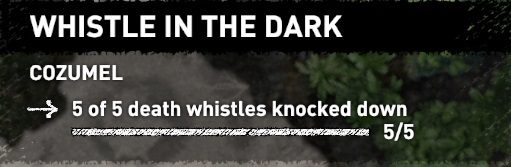 Jeśli chcesz ukończyć wyzwanie Głos śmierci musisz zestrzelić 5 gwizdków śmierci - Wyzwania w Cozumel | Sekrety w Shadow of the Tomb Raider - Shadow of the Tomb Raider - poradnik do gry