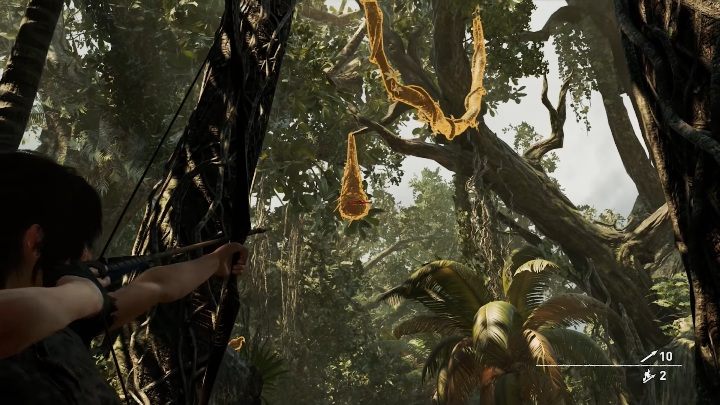 W wyzwaniu Zmierzwione Piórka musisz chodzić po mapie i zestrzeliwać worki z piórami - Wyzwania w Peruwiańskiej dżungli | Sekrety w Shadow of the Tomb Raider - Shadow of the Tomb Raider - poradnik do gry