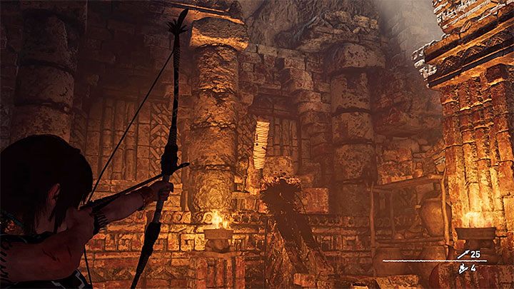 Zacznij od odnalezienia dźwigni ze zwojem lin na lewo od barykady (powyższy obrazek) - Zbadanie Brzucha Węża i Głowy Węża - Ukryte Miasto - Shadow of the Tomb Raider - Shadow of the Tomb Raider - poradnik do gry