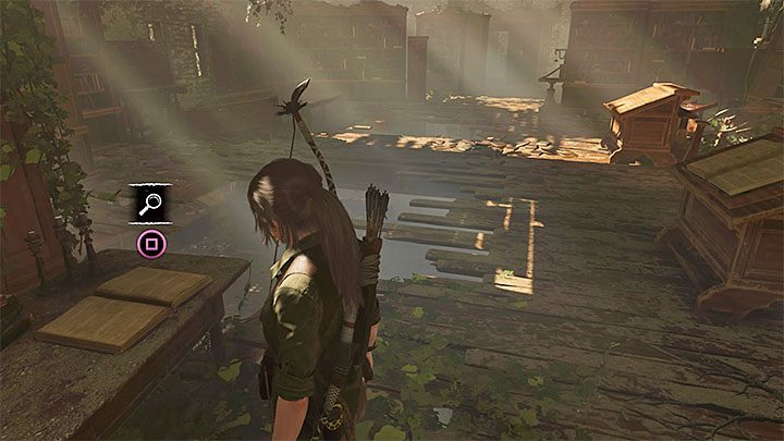 Skieruj się na piętro biblioteki - Via Veritas - Odnalezienie sekretnej krypty - Solucja Shadow of the Tomb Raider - Shadow of the Tomb Raider - poradnik do gry