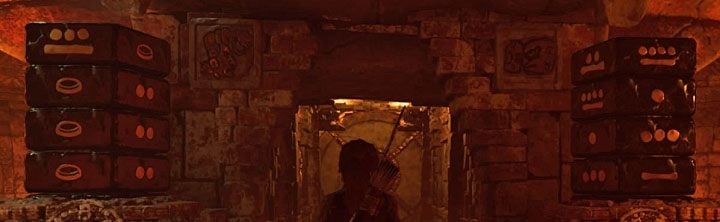 Centralną bramę można teraz podnieść, ale za nią znajduje się kolejna - Jak rozwiązać zagadkę z bramą w ruinach w Kuwak Yaku w Shadow of the Tomb Raider - Shadow of the Tomb Raider - poradnik do gry