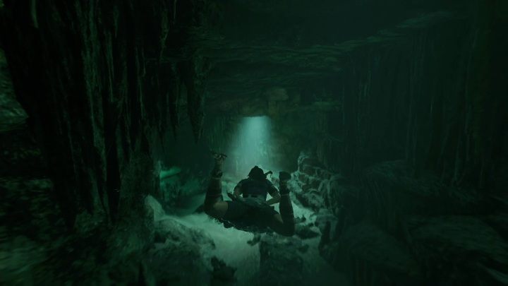 Aby dostać się do wnętrza grobowca musisz przepłynąć ścieżkę pod wodą - Grobowce wyzwań w Cenote | Shadow of the Tomb Raider - Shadow of the Tomb Raider - poradnik do gry