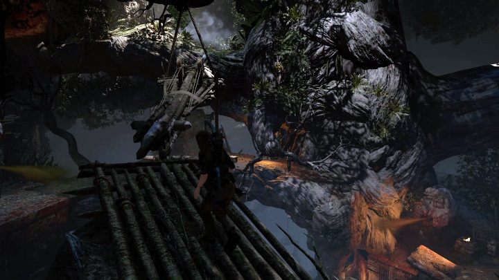 Po powrocie na gorę możesz wskoczyć na most stworzony z desek - Grobowce wyzwań w Misja San Juan w Shadow of the Tomb Raider - Shadow of the Tomb Raider - poradnik do gry