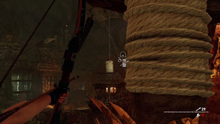 Tam połącz ze sobą liny pokazane na screenie powyżej - Grobowce wyzwań w Kuwak Yaku w Shadow of the Tomb Raider - Shadow of the Tomb Raider - poradnik do gry