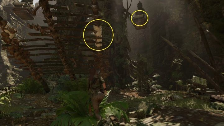 Gdy podniesie się dany fragment przepchnij pierwszy wagonik na drugą stronę - Grobowce wyzwań w Peruwiańskiej dżungli | Shadow of the Tomb Raider - Shadow of the Tomb Raider - poradnik do gry