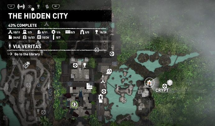 Trzecią kryptę w The Hidden City znajdziesz na wschodniej części lokacji - Krypty - Ukryte Miasto w Shadow of the Tomb Raider - Shadow of the Tomb Raider - poradnik do gry