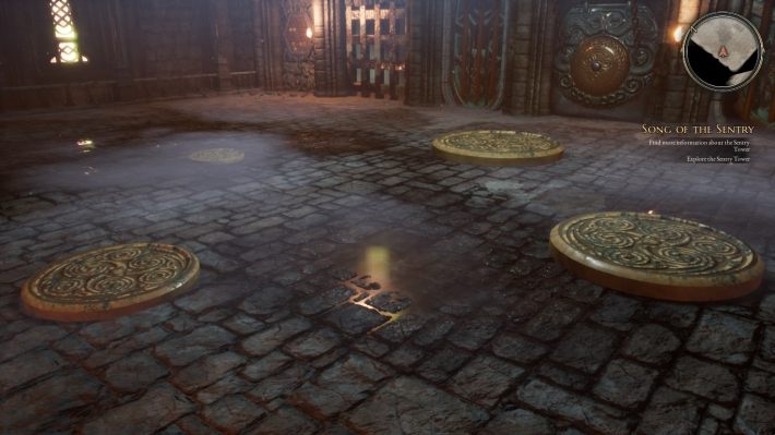 Idź dalej do pokoju z guzikami, na których są glify - Niedźwiedzia krew - zadania poboczne w Bards Tale IV - The Bards Tale 4 - poradnik do gry