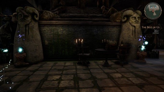 W okolicy znajdziesz trzy książki i totem zapisujący grę - Ukryta ręka i Najlepsi z nas - zadania w The Bards Tale 4 - solucja - The Bards Tale 4 - poradnik do gry
