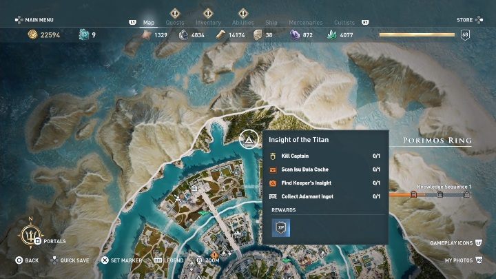 Lokacja ta znajduje się w północnej części Porimos Ring / Rubież Porimos - Dusza Tytana - Ślady Hermesa w DLC Lost Atlantydy - Assassins Creed Odyssey - poradnik do gry