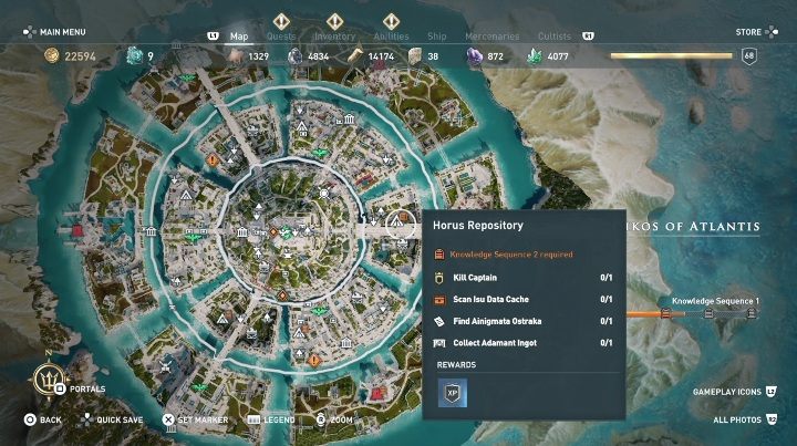 W lokacji Oikos of Atlantis / Atlantydzki Oikos znajdziesz aż trzy Enigmatyczne Ostrakony - Atlantydzki Oikos - mapa DLC Lost Atlantydy - Assassins Creed Odyssey - poradnik do gry