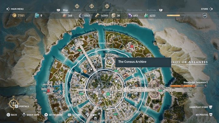 Archiwum Consusa znajduje się na północnej części Oikos of Atlantis / Atlantydzki Oikos - Archiwum Consusa w AC Odyssey Lost Atlantydy DLC - Assassins Creed Odyssey - poradnik do gry