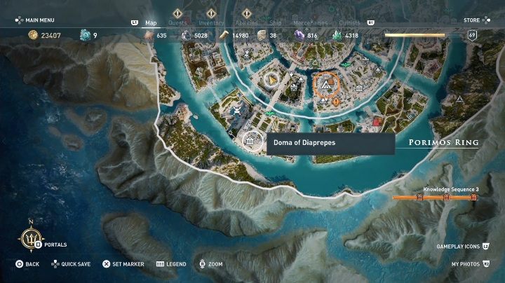 Archiwum Tinii znajduje się w południowej części Oikos of Atlantis / Atlantydzki Oikos - Archiwum Tinii w AC Odyssey Lost Atlantydy DLC - Assassins Creed Odyssey - poradnik do gry