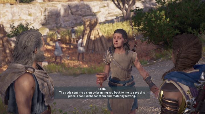 Wróć z nią do domu, na miejscu zabij atakujących was przeciwników - Przyjaciel na śmierć i życie - Nowe zadanie poboczne w Assassins Creed Odyssey - Assassins Creed Odyssey - poradnik do gry