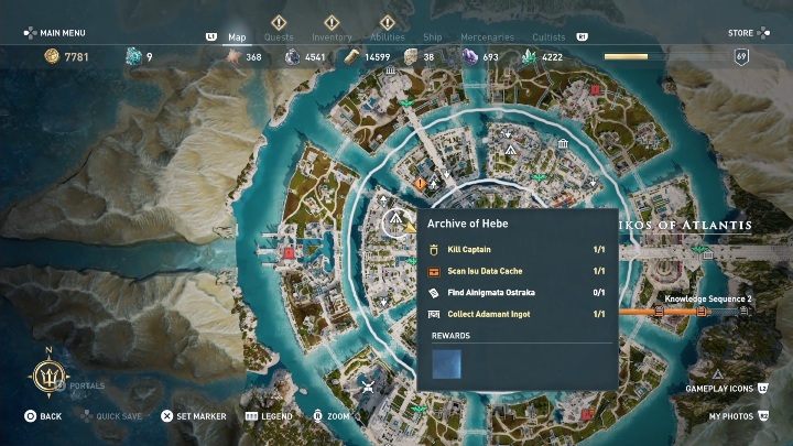 W lokacji Oikos of Atlantis / Atlantydzki Oikos znajdziesz Enigmatyczny Ostrakon - Wyrok na Atlantydę | Enigmatyczne ostrakony | Los Atlantydy DLC - Assassins Creed Odyssey - poradnik do gry