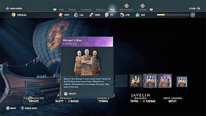 Wszystkie zmiany dokonywane w slotach elementów ozdobnych statku mają charakter czysto kosmetyczny, tzn - Czy elementy ozdobne statku wpływają na jego statystyki? - Assassins Creed Odyssey - poradnik do gry