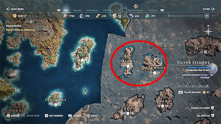 Archipelag Srebrnych Wysp (Silver Islands) znajduje się na wschód od Attiki i wyspy Keos - Kyra - Romanse w Assassins Creed Odyssey - Assassins Creed Odyssey - poradnik do gry