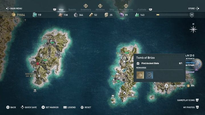 Lokalizacja grobowca: Delos, północna część lokacji - Grobowce na Wyspach Srebrnych - Assassins Creed Odyssey - poradnik do gry