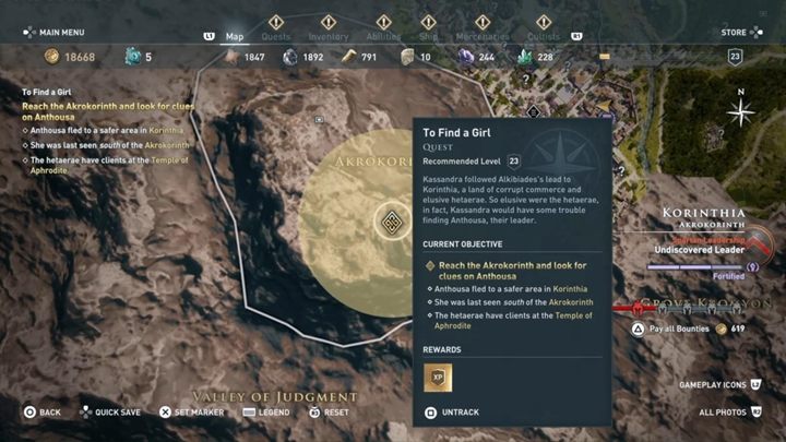 Twoim zadaniem jest wyruszyć do lokacji Koryncja - Kraj Bezprawia - Solucja gry Assassins Creed Odyssey - Assassins Creed Odyssey - poradnik do gry