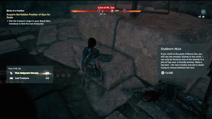 Lokalizacja enigmatycznego Ostrakonu: W lokacji zwanej Grota w górze Zas - Enigmatyczne ostrakony - Naksos - Assassins Creed Odyssey - poradnik do gry
