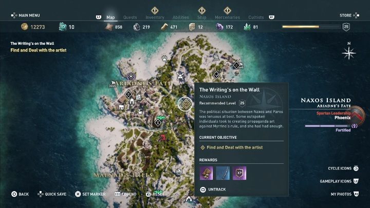 Po sprawdzeniu okolicy udaj się do jaskini, tam musisz porozmawiać z artystą - Naksos - Misje poboczne w Assassins Creed Odyssey - Assassins Creed Odyssey - poradnik do gry