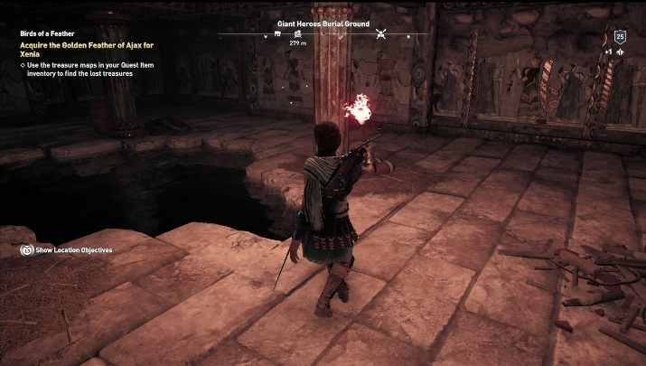 Solucja: Wejdz o grobowca i rozbij ścianę, która wydaje się zablokowana - Grobowce w Naksos - Assassins Creed Odyssey - poradnik do gry