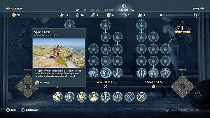 Awans na poziom 2: Zakup aktywną umiejętność Szarża byka (Bull Rush) - Najlepsze umiejętności na start w Assassins Creed Odyssey - Assassins Creed Odyssey - poradnik do gry
